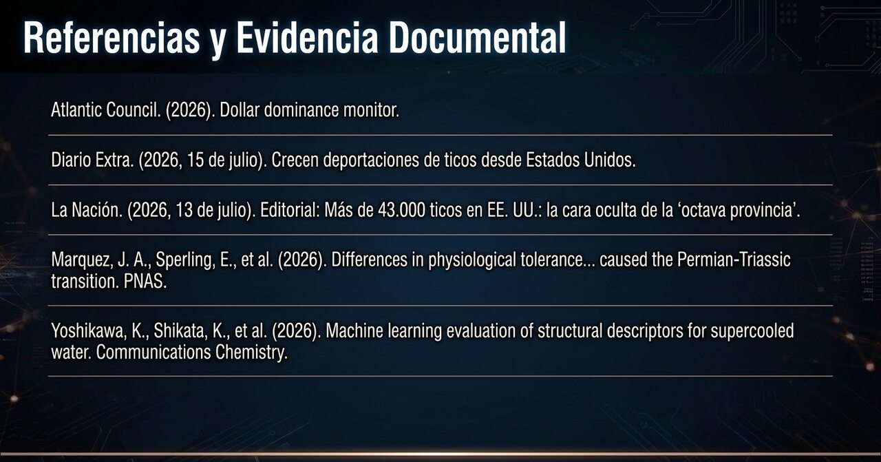 Fuentes y evidencia documental del Boletín Semanal N.° 013 ANCA-ADD.