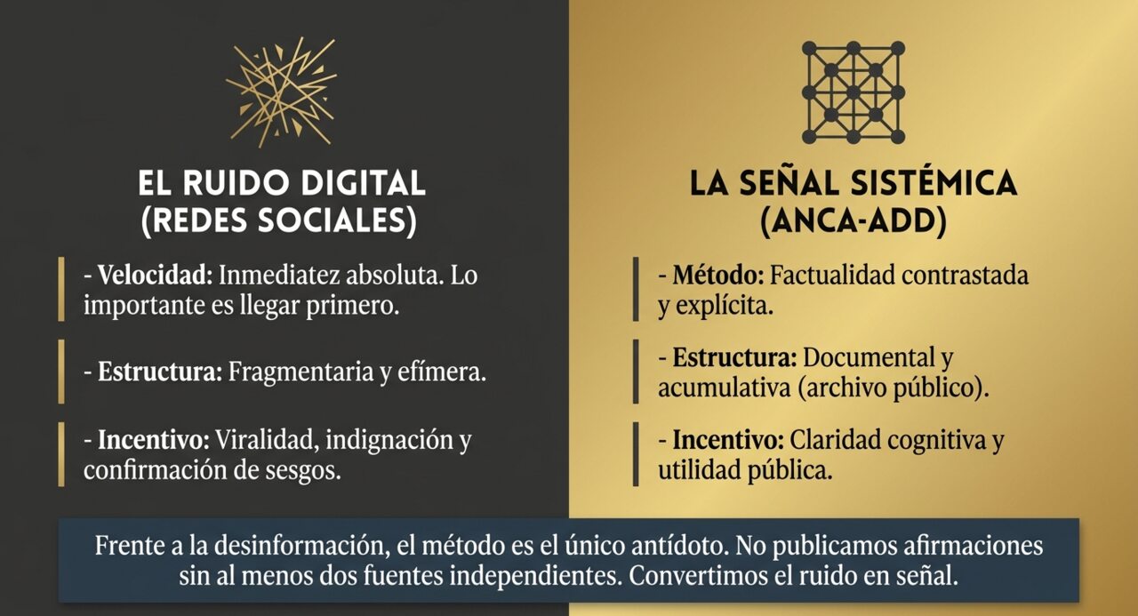 Información con método en tiempos de ruido digital: el método ANCA-ADD frente a las redes sociales.
