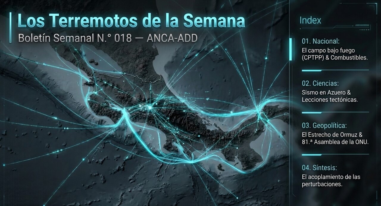 Portada de Los terremotos de la semana, con el índice de secciones.