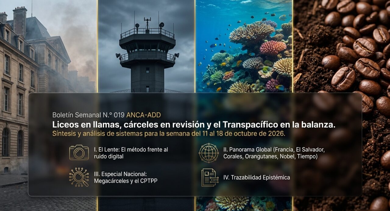 Portada: Liceos en llamas, cárceles en revisión y el Transpacífico en la balanza, con índice de secciones