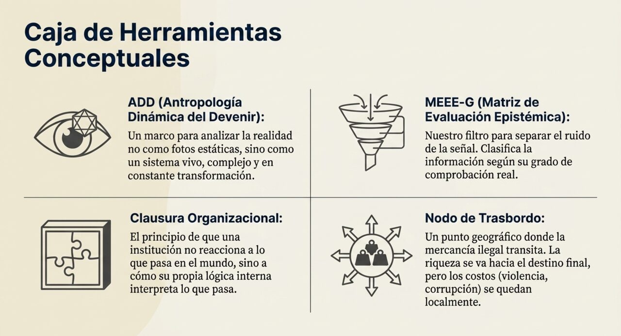 Caja de herramientas conceptuales: ADD, MEEE-G, Clausura Organizacional y Nodo de Trasbordo.