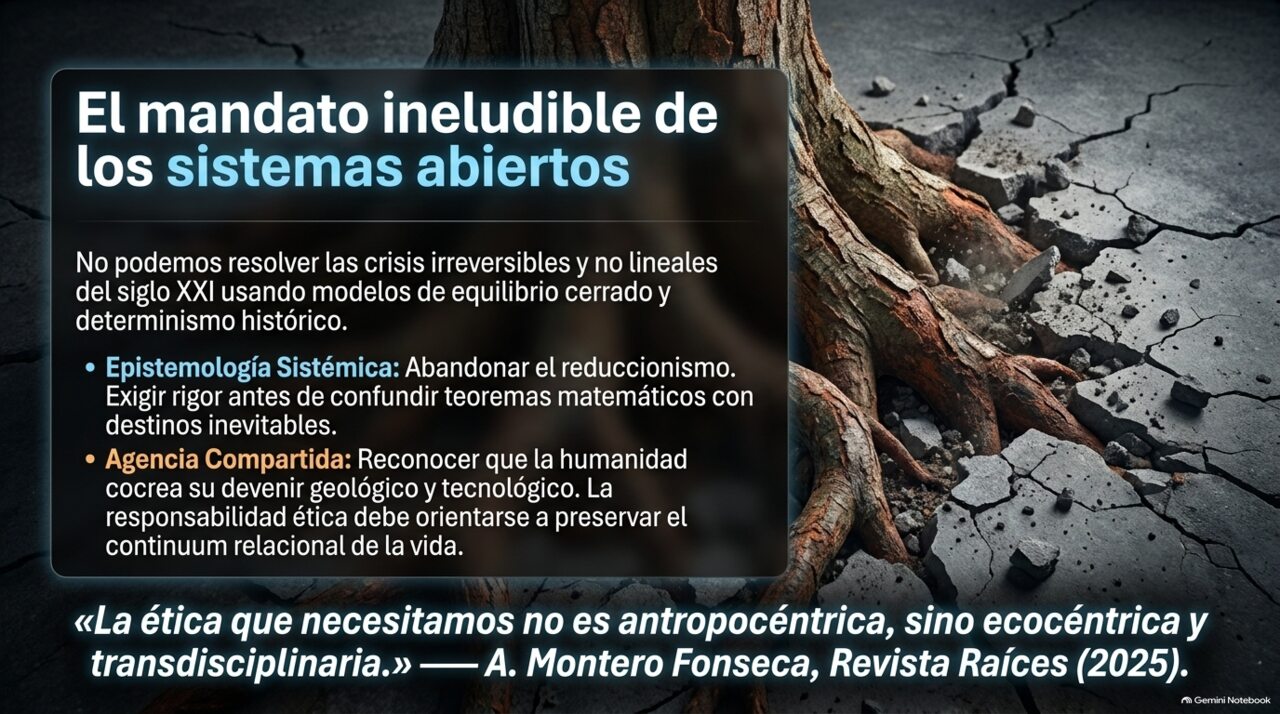 Raíces de árbol agrietando el concreto.