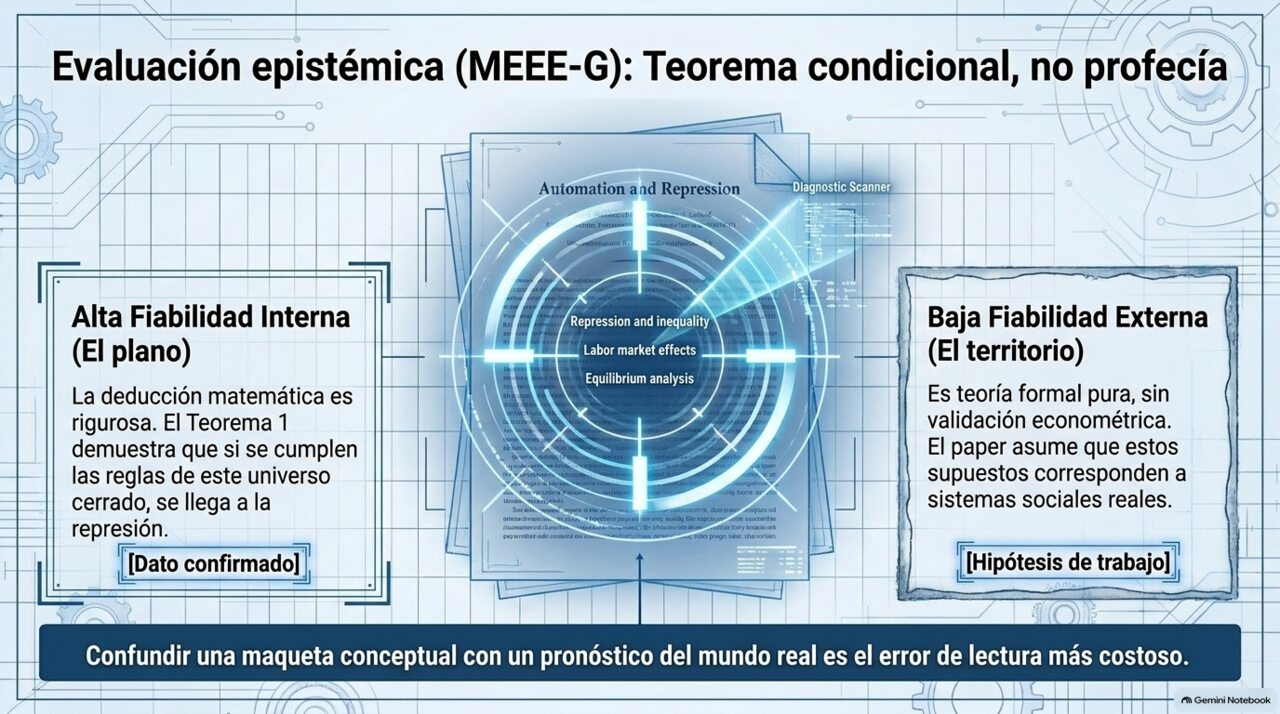 Alta fiabilidad interna versus baja fiabilidad externa: teorema condicional, no profecía.