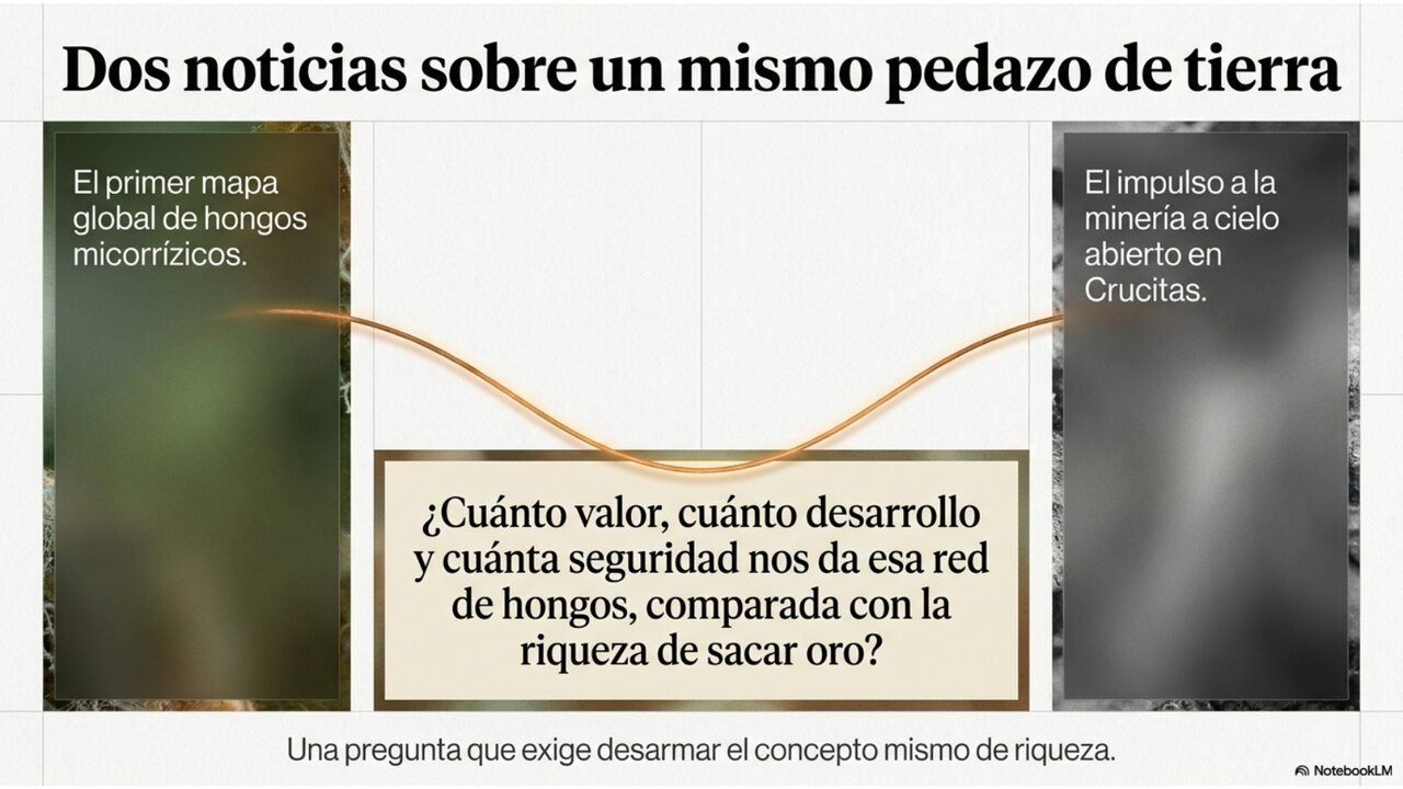 Dos noticias sobre un mismo pedazo de tierra: el primer mapa global de hongos micorrízicos y el impulso a la minería a cielo abierto en Crucitas.