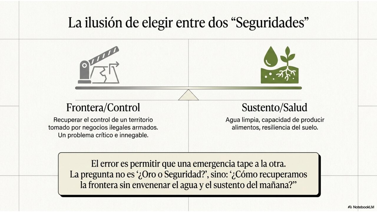La ilusión de elegir entre dos seguridades: frontera y control versus sustento y salud. El error es permitir que una emergencia tape a la otra.